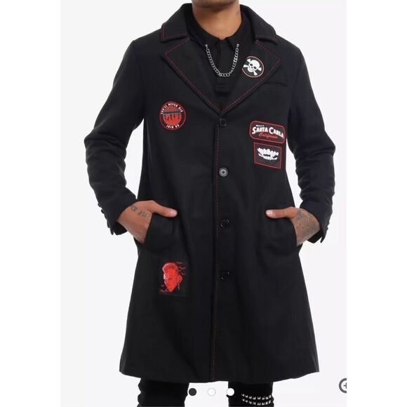 Hot Topic The Lost Boys David Trench Coat Sample Piece no Patches Large Goth Pun - Picture 6 of 7